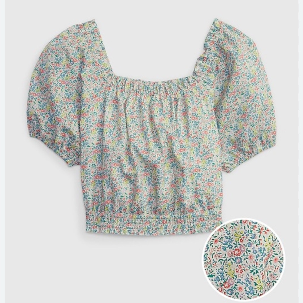 Gap kids cotton puff sleeve shirt size M